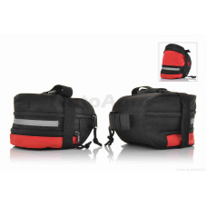 Сумка на велосипед (під сідло червоно-чорна)