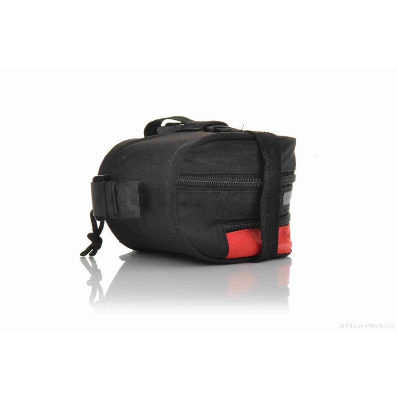 Сумка вело  (під сідло, червоно-чорна)