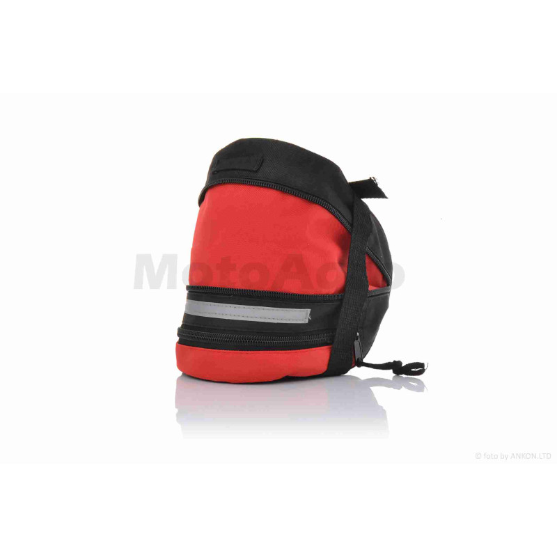 Сумка вело  (під сідло, червоно-чорна)