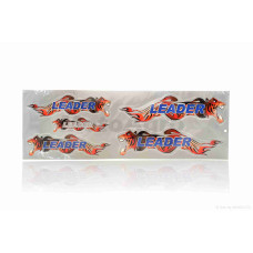 Наклейка на скутер хонда леадER (480-165mm серая)