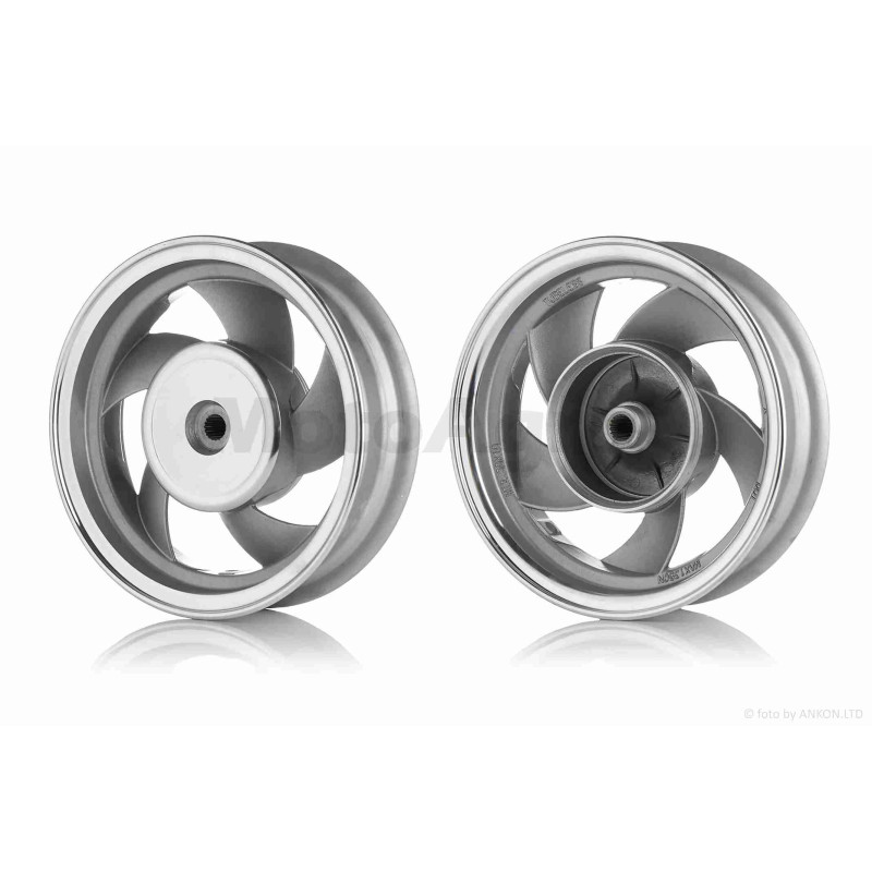 Диск колеса задній  10"-2.50 литий, 19 шліців, 5 спиць, барабан 130mm (пропелер)