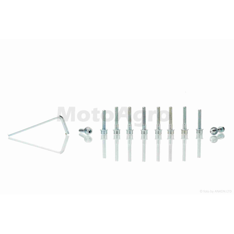 Болти кришки варіатора к-кт  GY6 50  12"  (9шт, під шестигранник)  "UA ZMZ"  (+ключ)