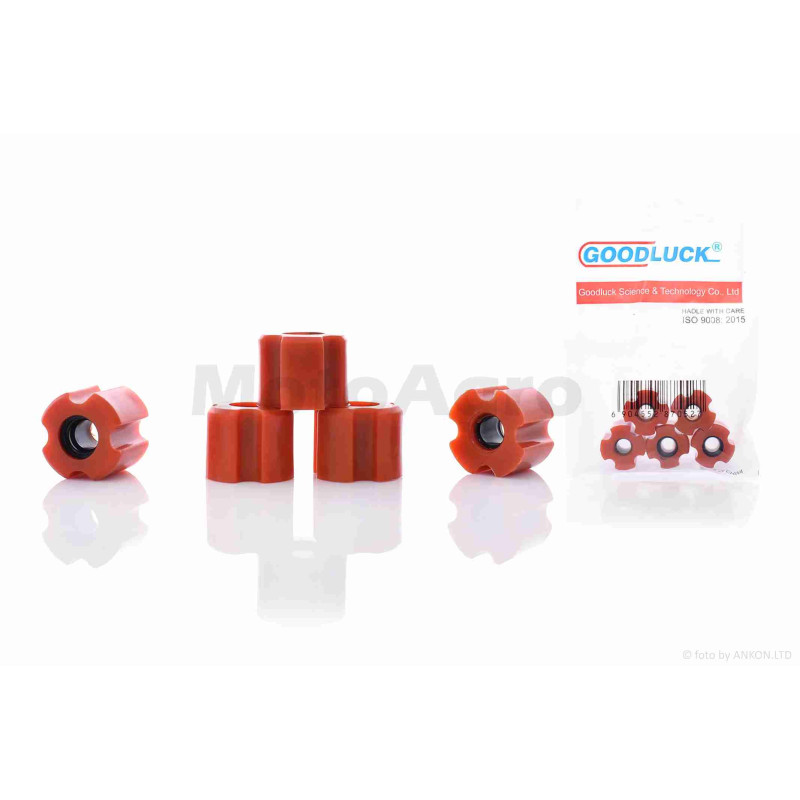 Втулки ковзання штанги коси к-кт  23.5-8mm  5шт  авіакомпозит  +силікон оранжеві