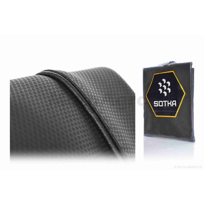 Чохол сидіння  DEFIANT ARTEKO/PLUTON, MOTOJET/G-MAX KORVET 50 чорний, чорний кант  "SOTKA"