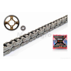 Звезды трансмиссии пара на мопед дельта 428H-14/41 +цепь 98L "FUKUMERU"