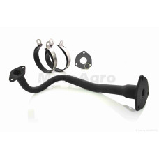 Коліно глушника на китайський скутер 50 +прокладки хомути глушника "LIPAI"