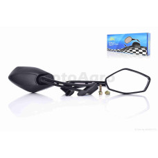 Дзеркала M8/10 п'ятикутні чорні кріплення болти 1 (MATRIX) "LIPAI"