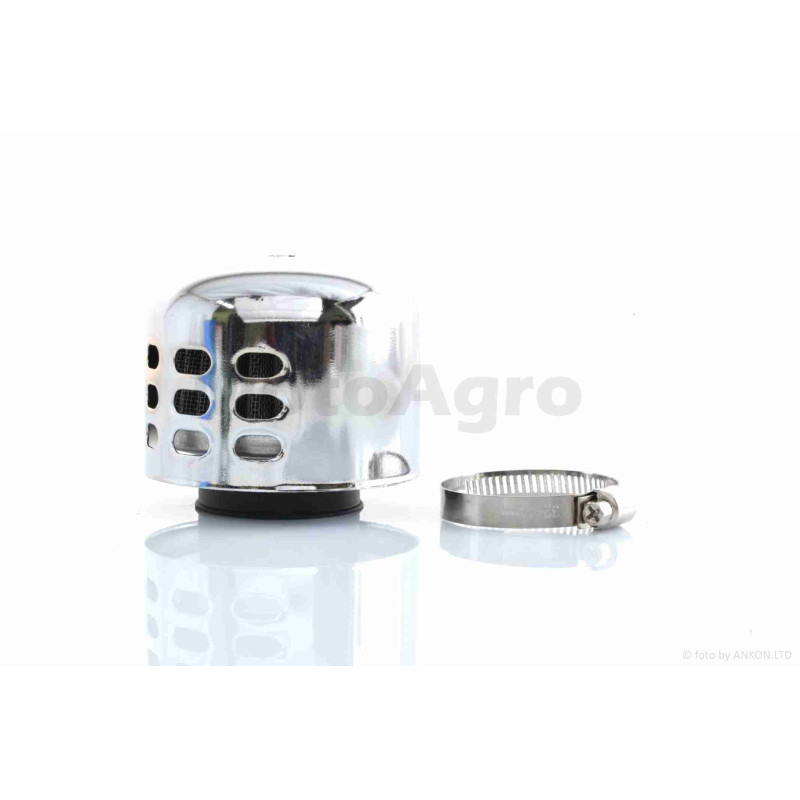 Фільтр повітряний (нульовик)  d42  прямий, закритий  "HJLX"  (хром)