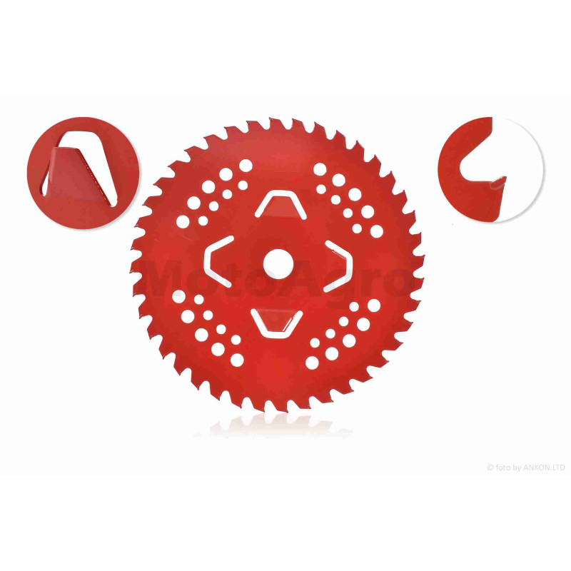 Ніж коси  40T  D255  d25.4  побідит  #СОКОЛ-4T  (червоний)