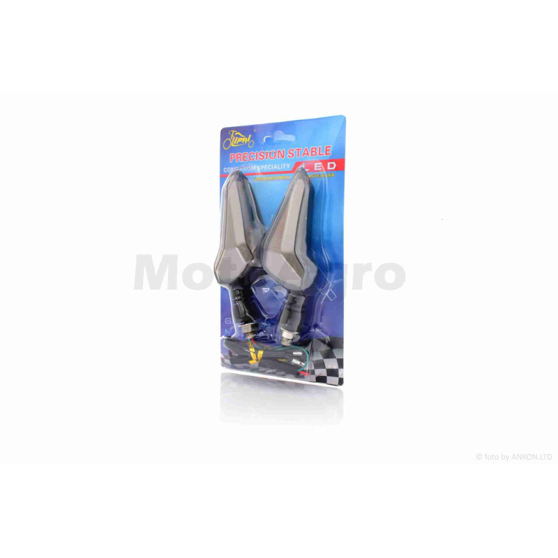 Повороти діодні  пара  #D-137  гнучка ніжка, блакитний габарит