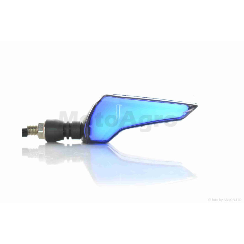 Повороти діодні  пара  #D-137  гнучка ніжка, блакитний габарит