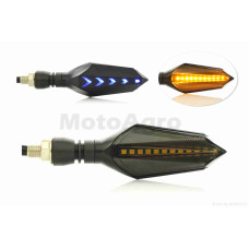 Повороти діодні пара D-138 гнучка ніжка динамічні з габаритом синім