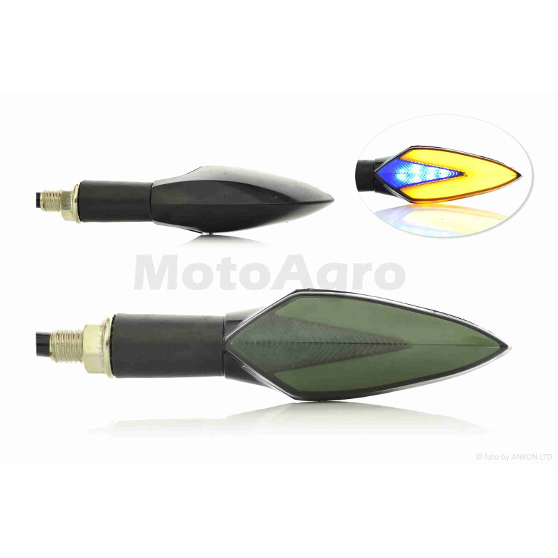 Повороти діодні  пара  #D-152  гнучка ніжка, з габаритом