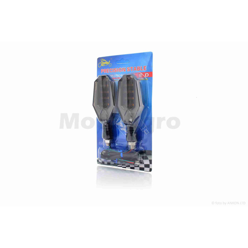 Повороти діодні  пара  #D-162  гнучка ніжка, динамічні, блакитний габарит  "LIPAI"