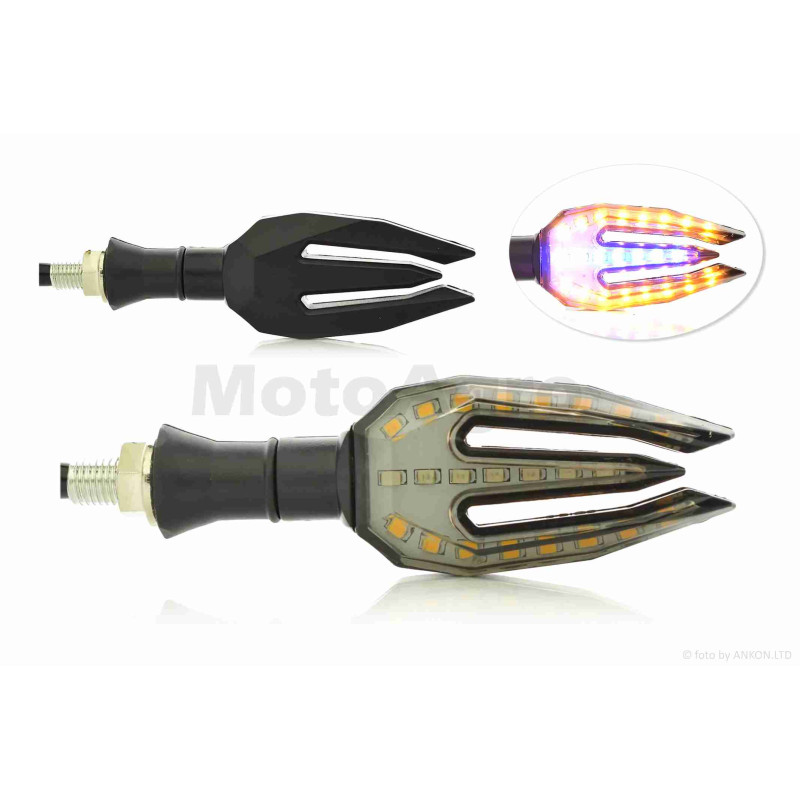 Повороти діодні  пара  #D-155  гнучка ніжка, з габаритом