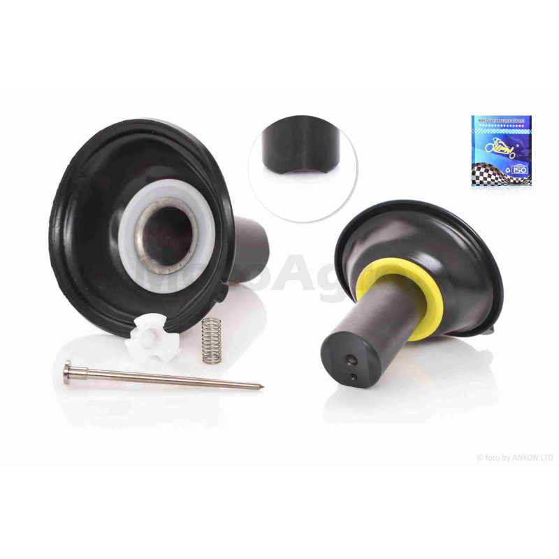 Мембрана карбюратора затворна  GY6 80  18mm з вибіркою  +голка  "LIPAI"
