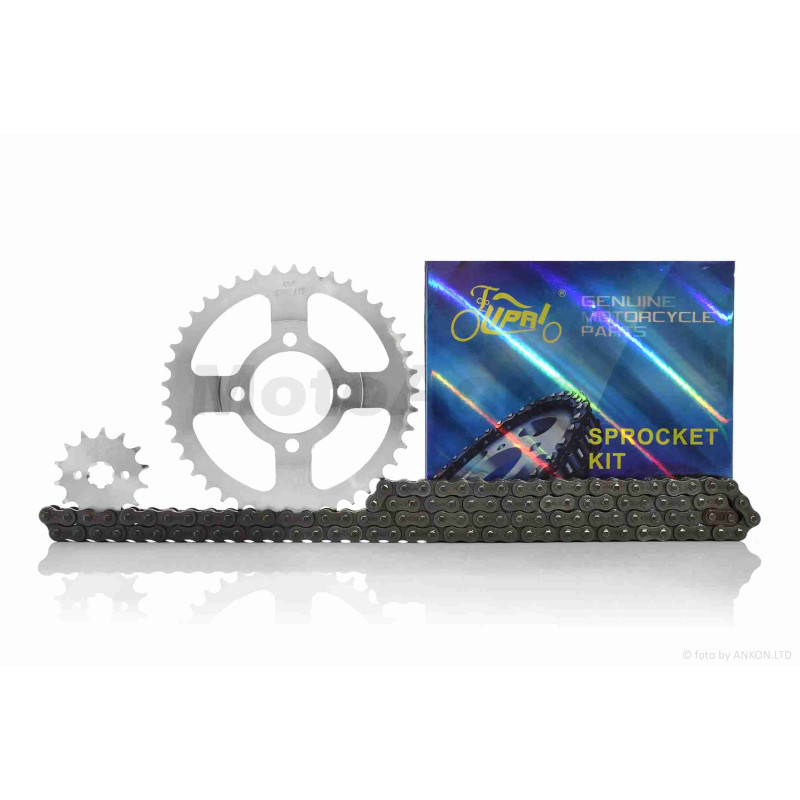 Зірки трансмісії  пара  Delta  428-14/41  +ланцюг  112L  "LIPAI"  (SILVER)