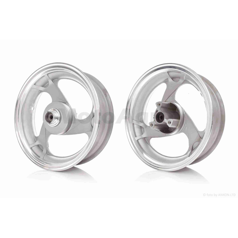 Диск колеса передній  12"-3.50  литий, 3 спиці, d12, розбирання