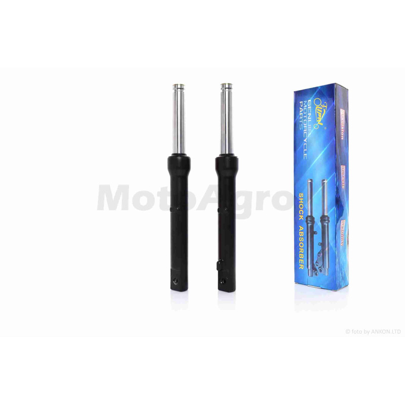 Амортизатори передні (пір'я)  DIO  барабан, гідравліка, L395  "LIPAI"  (чорні)