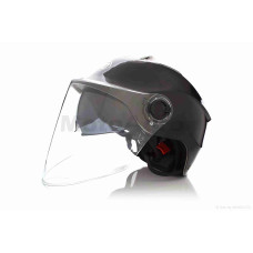 Шолом відкритий (мото 50cc/вело/самокат) "DAVID" ( S309 чорний глянсовий регулятор розміру окуляри 