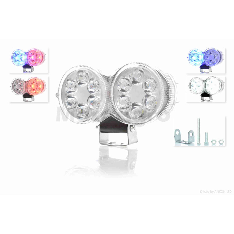 Фара додаткова  діодна, подвійна, 12 діодів  #LPS-2172