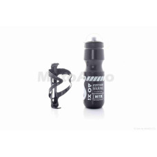 Бутылка для воды на велосипед 600ml черная +держатель "DISCOVERY"