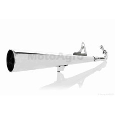 Глушник на мопед дельта на мопед альфа 70 хром