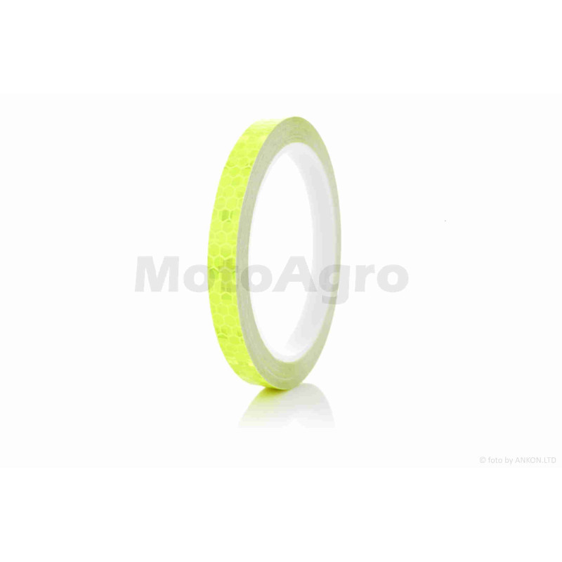 Світловідбивна стрічка, самоклейка, жовта 8м #FGT-006