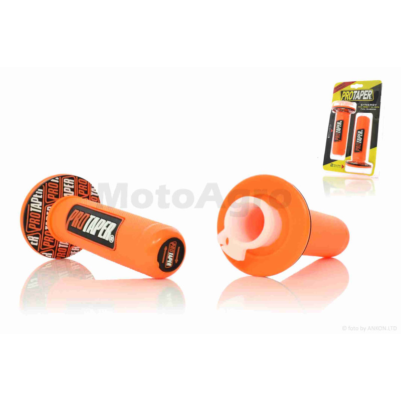 Грипси (ручки керма)  універсальні  #1  "PRO TAPER"  (помаранчеві)