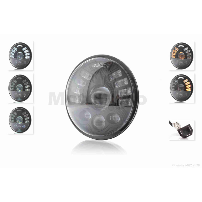 Фара  мото  діодна, кругла, D144, H4  #C200-B-2L1_