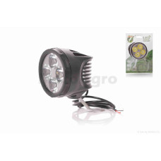 Фара дополнительная диодная круглая D58 4 диода кронштейн под зеркало "RTD"