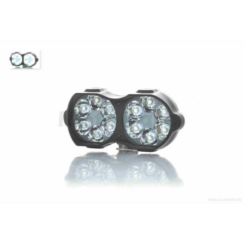 Фара додаткова  діодна, подвійна, 116-54, біле світло  #18110_