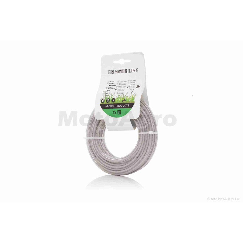 Леска косы  армированная (сталь)  3.0mm  круг  15m