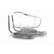 Багажник на мопед альфа серый +подножки для пассажира