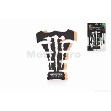 Наклейка на бак "MONSTER" белая 1 уценка