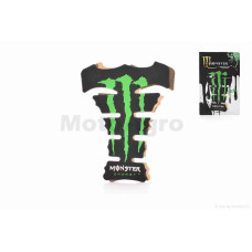 Наклейка на бак "MONSTER" зеленая 1 уценка