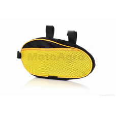 Сумка на велосипед (овал з сіткою жовта)