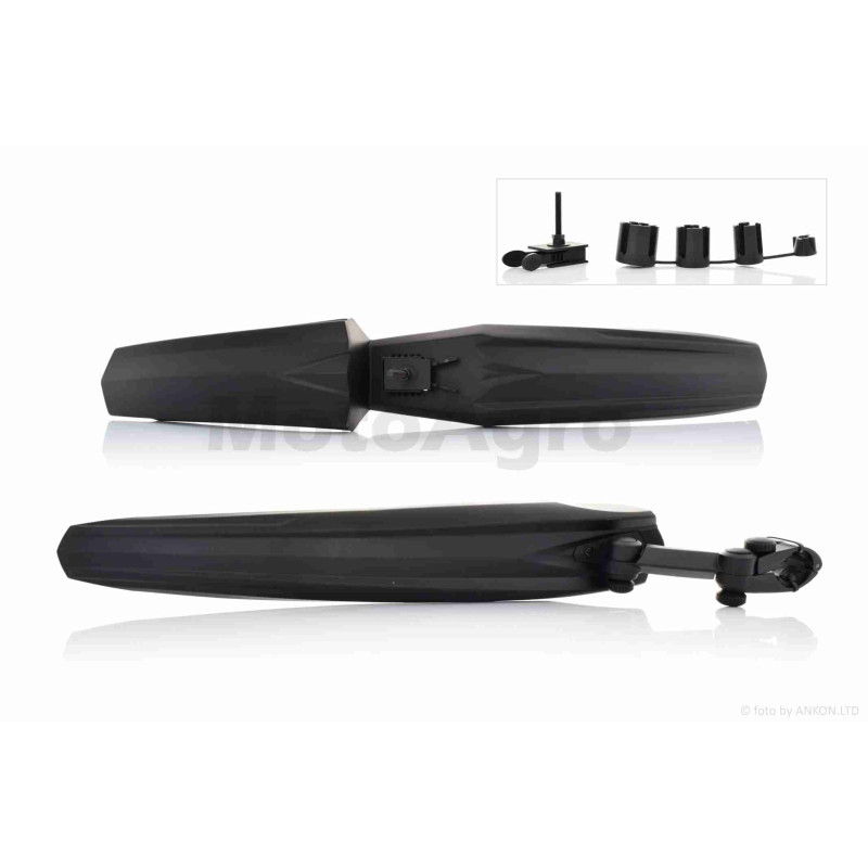 Крила бризковики вело пластмас, чорні #DNB-016