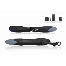 Крила бризковики на велосипед пластмас чорні DNB-015 (гнучкий край)