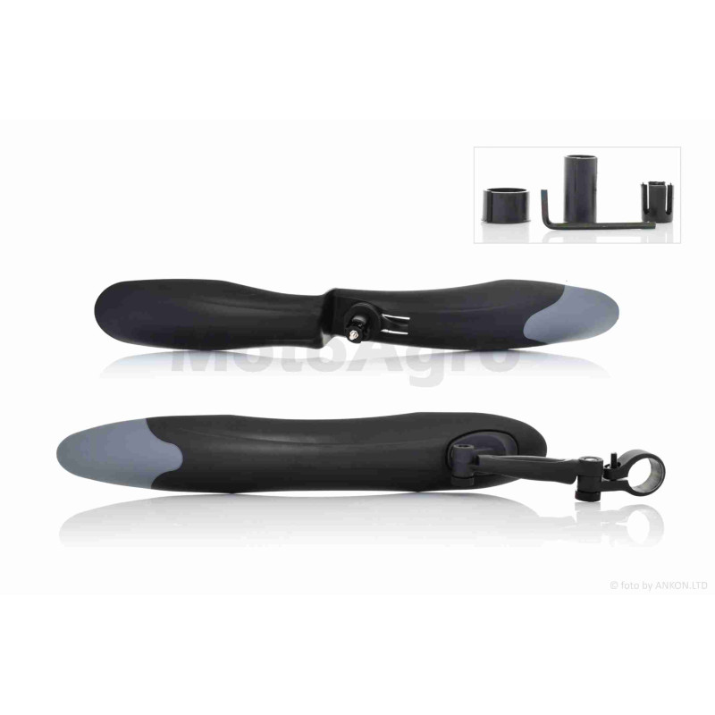 Крила бризковики вело пластмас, чорні #DNB-015 (гнучкий край)