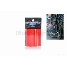 Світловідбивачі на спиці 12шт червоні L-74 D-5 FGT-001