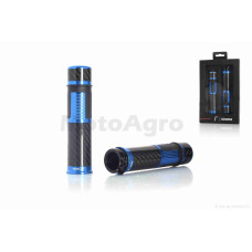 Грипсы (ручки руля) универсальные "RIZOMA" HP12 (алюминий +карбон синие)