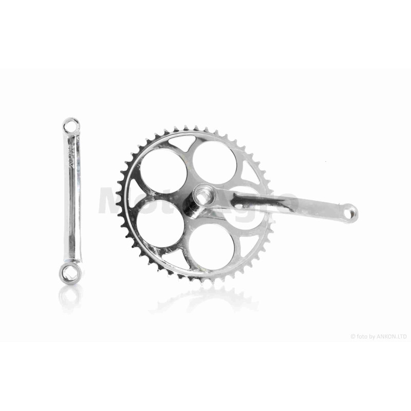 Зірка передня під квадрат (46T, хром, +шатун L165mm)  #YP-003