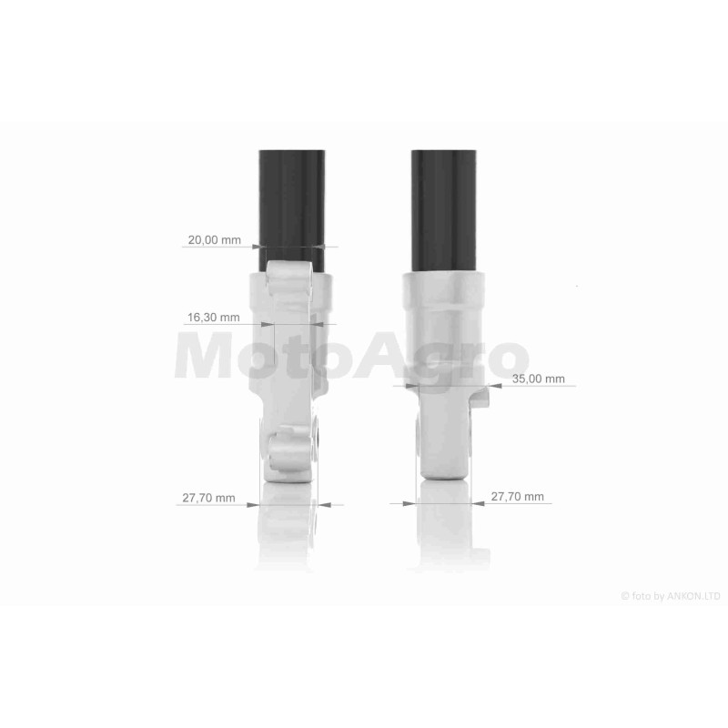 Амортизатори передні (пір`я)  DIO ZX  диск, гідравліка, шток  d27  "LIPAI" (чорні)