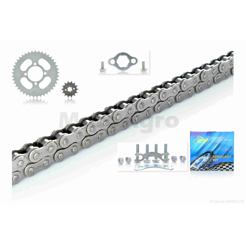 Зірки трансмісії  пара  Delta  428-14/41  +ланцюг  98L  "LIPAI"  (SILVER)