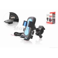 Тримач для телефону кріплення на кермо USB 2А 1 "WAMESS"