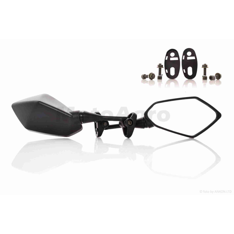 Дзеркала мото  п'ятикутні, два болти