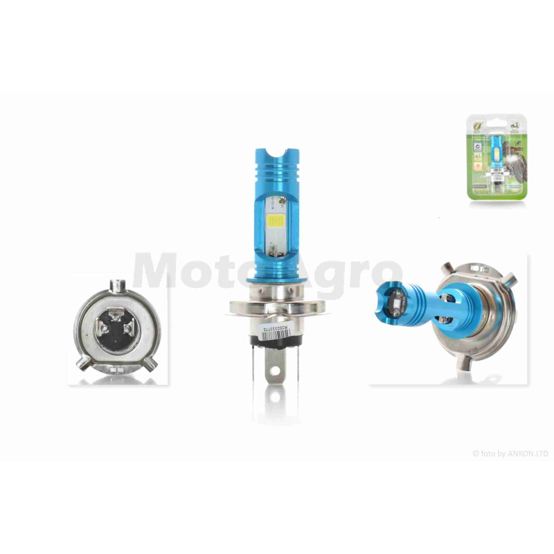 Лампа фари діодна  H4  12V 35/35W  3 кристали