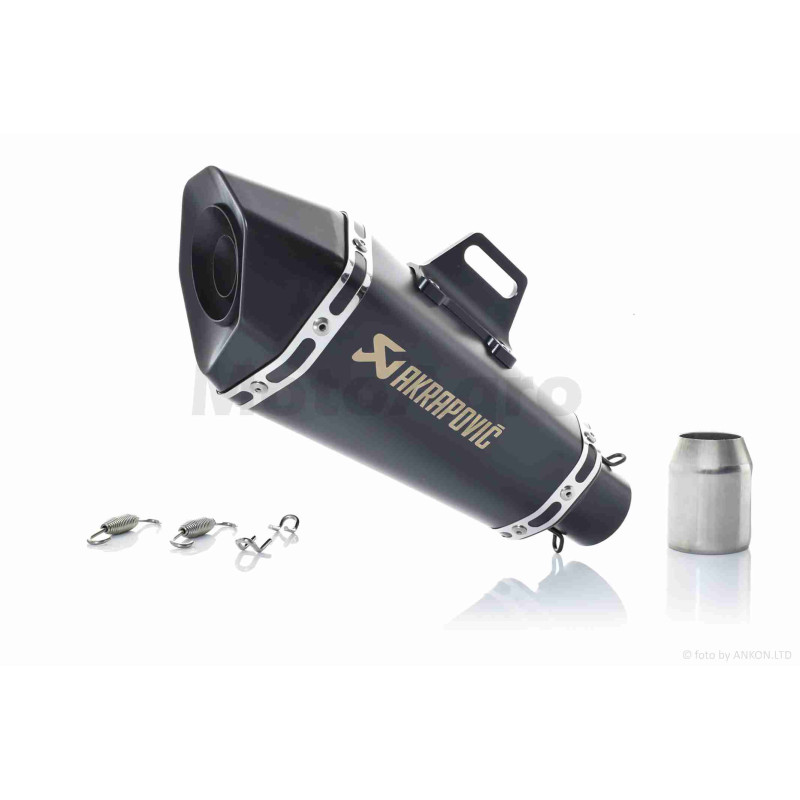 Глушник прямоток  #XX007  "AKRAPOVIC"  (чорний)