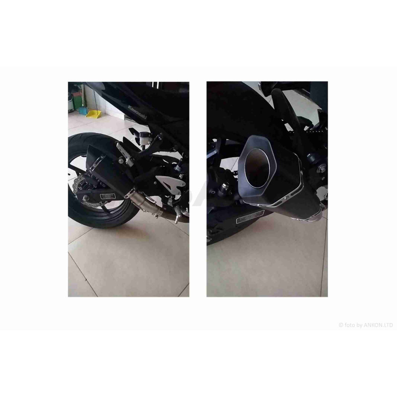 Глушник прямоток  #XX007  "AKRAPOVIC"  (чорний)